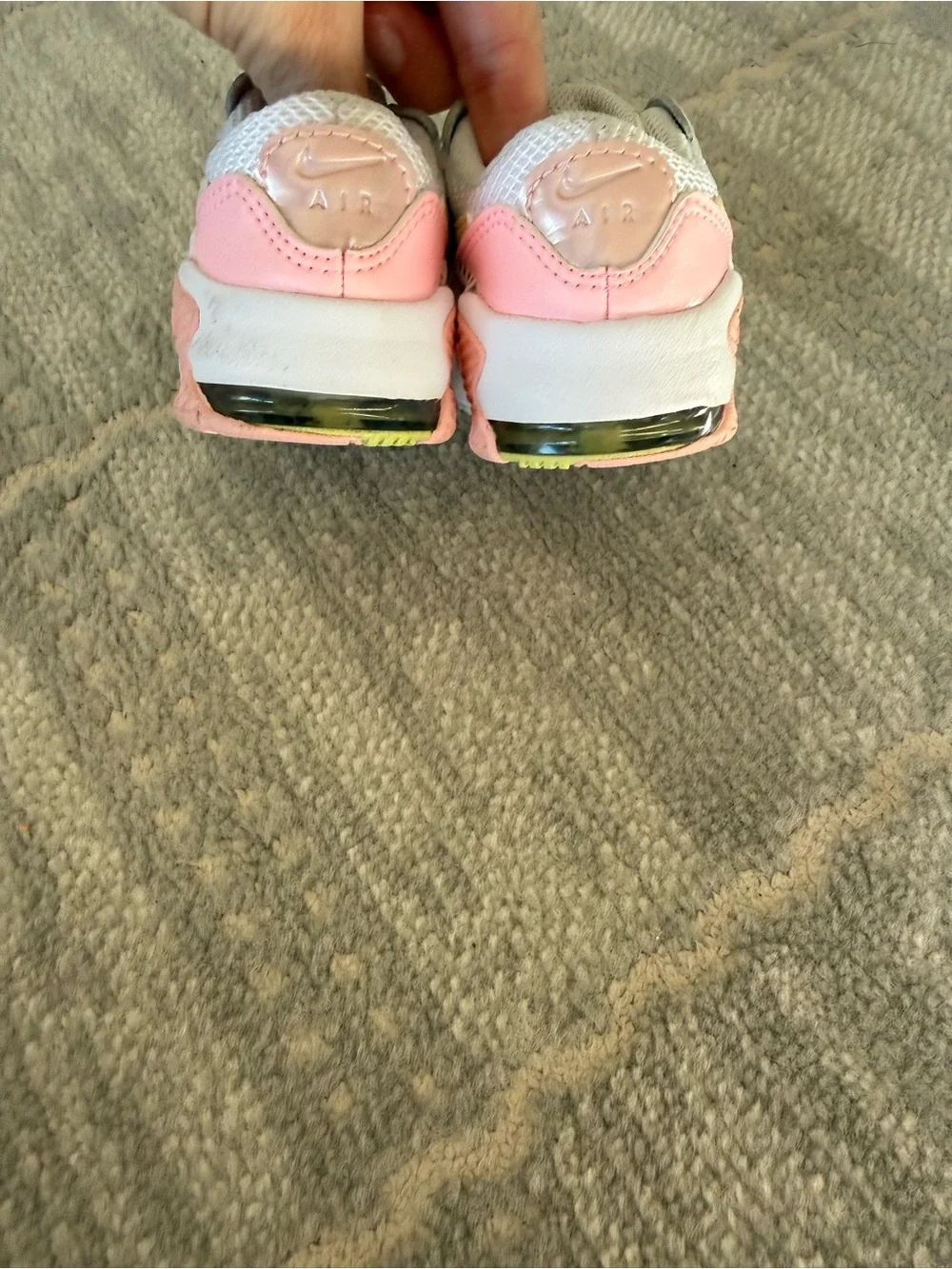 Nike Kids White Sneakers with Pink and Pastel Accents